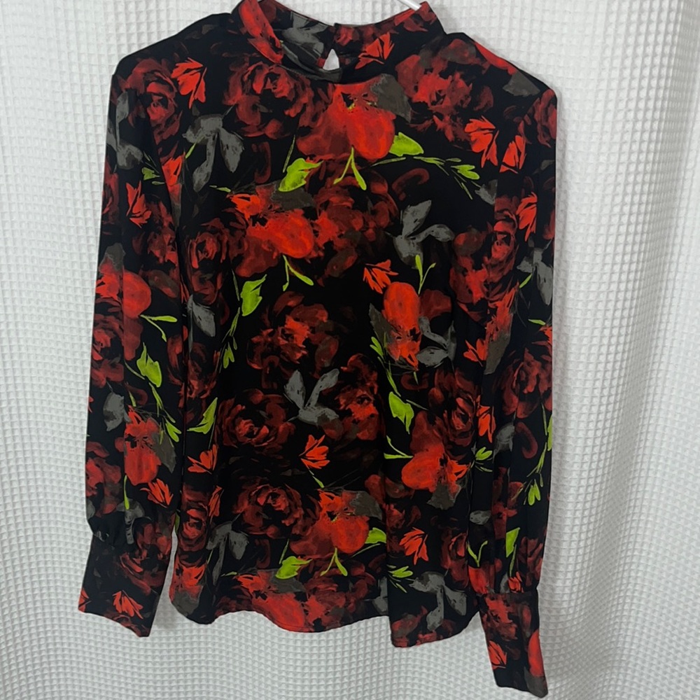 Mossimo rose long sleeve blouse size M
